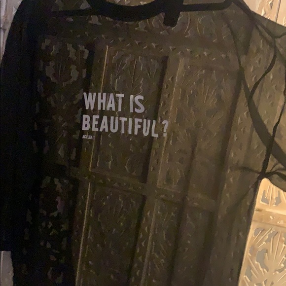 “What is Beautiful” oversized chiffon top - Picture 5 of 6